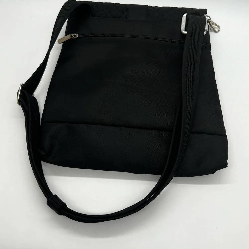 TRAVELON UNISEX BLACK TRAVEL SHOULDER BAG PURSE EXCELLENT CONDITION